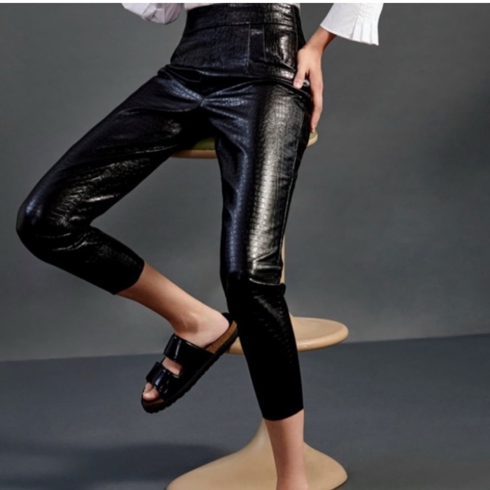 Zara Faux Leather Cigarette Pants